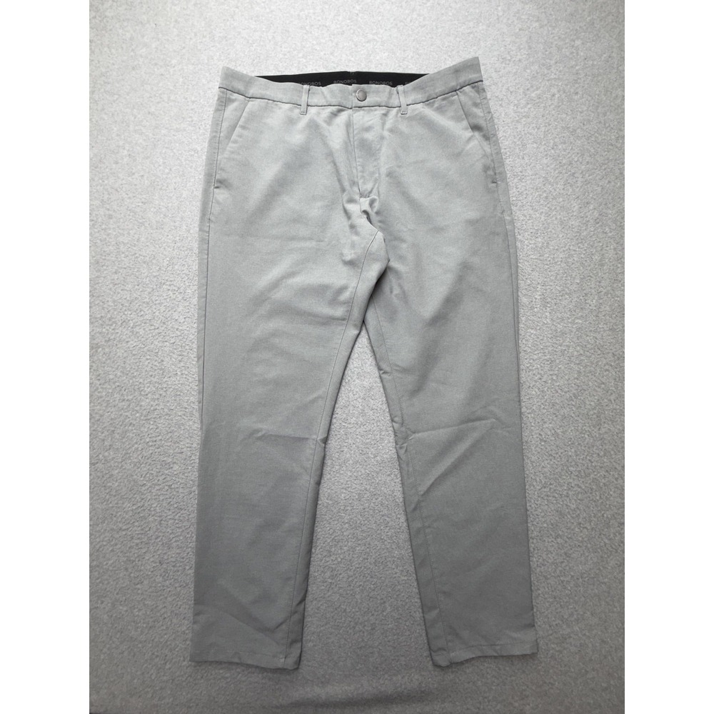 Bonobos Pants Mens 36x30 Gray Golf Microfiber Chino Slim Tapered Casual‎ Wear